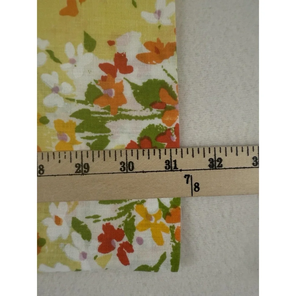 Vintage Floral Yellow Standard Pillowcase Bouquet Cheerful Cottage Country 19x31
